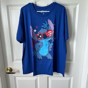 Disney Plus Size Stitch Fireworks Short Sleeve T-Shirt Size XXL